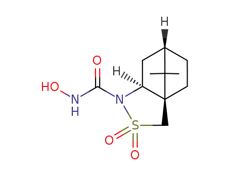 Molecular Structure of 188845-76-3 ((7S)-10,10-dimethyl-3,3-dioxo-3λ<sup>6</sup>-thia-4-aza-tricyclo[5.2.1.0<sup>3,7</sup>]decane-4-hydroxamic acid)