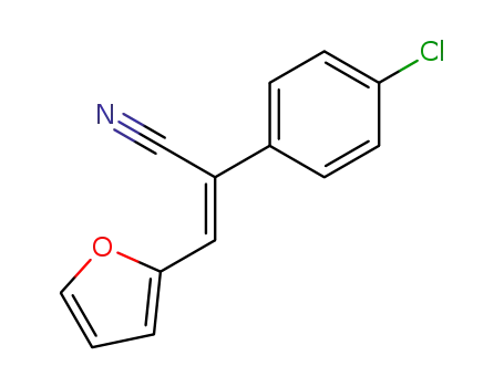 Molecular Structure of 72030-15-0 (2-(4-chlorophenyl)-3-(furan-2-yl)prop-2-enenitrile)