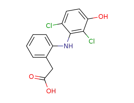 Molecular Structure of 69002-85-3 ([2-(2,6-Dichloro-3-hydroxyanilino)phenyl]acetic acid)