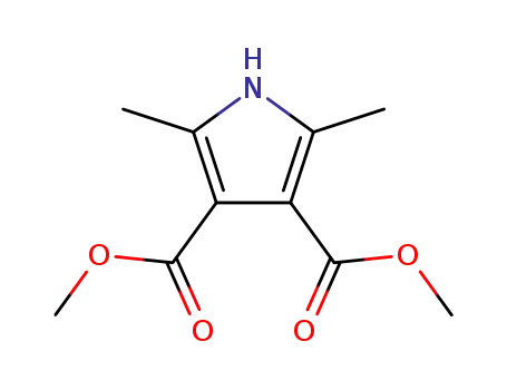 Molecular Structure of 40801-09-0 (dimethyl 2,5-dimethyl-1H-pyrrole-3,4-dicarboxylate)