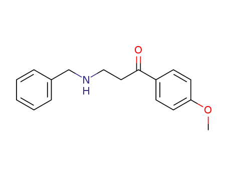 Molecular Structure of 144172-58-7 (1-Propanone, 1-(4-methoxyphenyl)-3-[(phenylmethyl)amino]-)