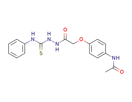 Molecular Structure of 151392-08-4 (N-(4-{2-oxo-2-[2-(phenylcarbamothioyl)hydrazino]ethoxy}phenyl)acetamide)