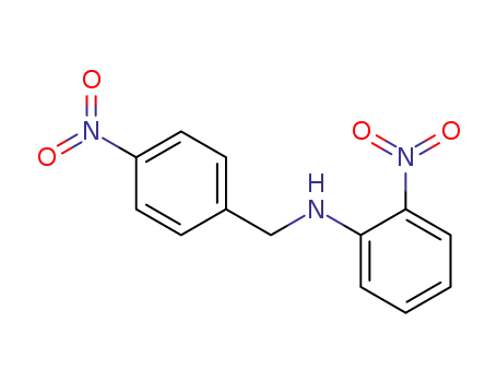 Molecular Structure of 59277-04-2 (Benzenemethanamine, 4-nitro-N-(2-nitrophenyl)-)