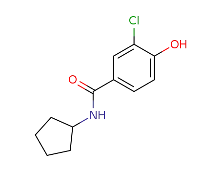 Molecular Structure of 27522-87-8 (N-cyclopentyl-3-chloro-4-hydroxybenzamide)