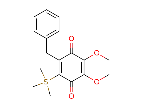 2,3-Dimethoxy-5-(phenylmethyl)-6-(trimethylsilyl)-2,5-cyclohexadiene-1,4-dione
