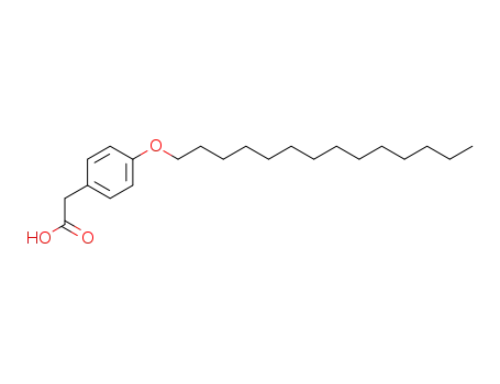 Molecular Structure of 63290-17-5 (Benzeneacetic acid, 4-(tetradecyloxy)-)
