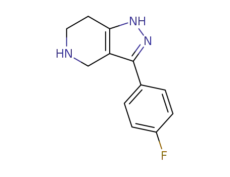 Molecular Structure of 87642-31-7 (3-(4-FLUOROPHENYL)-4,5,6,7-TETRAHYDRO-1H-PYRAZOLO[4,3-C]PYRIDINE)