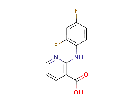 Molecular Structure of 115891-10-6 (2-(2,4-Difluoro-phenylamino)-nicotinic acid)