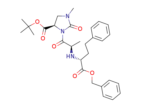 tert-butyl (4R)-3-<(2R)-2-<N-((1R)-1-benzyloxycarbonyl-3-phenylpropyl)amino>propionyl>-1-methyl-2-oxoimidazolidine-4-carboxylate