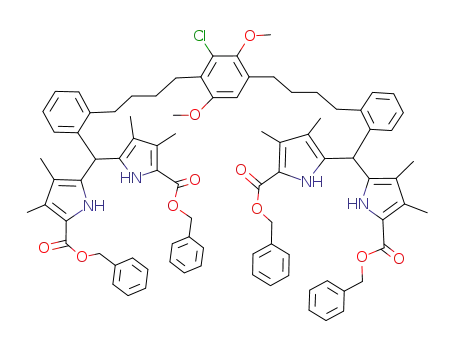 1,4-bis<4-<2-(bis<5-benzyloxycarbonyl-3,4-dimethyl-2-pyrrolyl>methyl)phenyl>butyl>-2-chloro-3,6-dimethoxybenzene