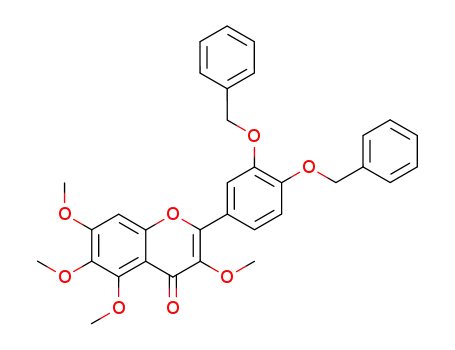 2-(3,4-Bis-benzyloxy-phenyl)-3,5,6,7-tetramethoxy-chromen-4-one