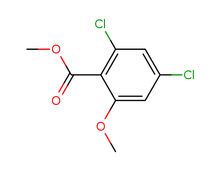 Molecular Structure of 94294-10-7 (Benzoic acid, 2,4-dichloro-6-methoxy-, methyl ester)