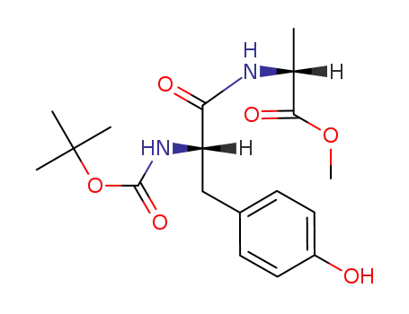 Molecular Structure of 74392-86-2 (N-(tert-butyloxycarbonyl)-L-tyrosyl-D-alanine methyl ester)
