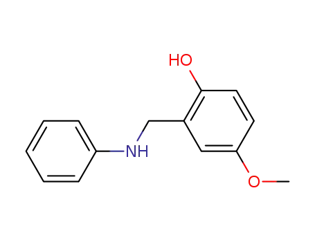 Molecular Structure of 84819-29-4 (Phenol, 4-methoxy-2-[(phenylamino)methyl]-)