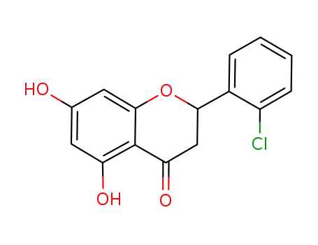Molecular Structure of 115782-40-6 (4H-1-Benzopyran-4-one, 2-(2-chlorophenyl)-2,3-dihydro-5,7-dihydroxy-)