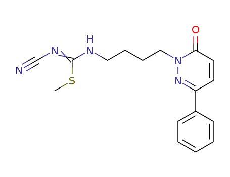2-<4-(3-cyano-2-methyl-1-isothioureido)butyl>-6-phenyl-3(2H)-pyridazinone
