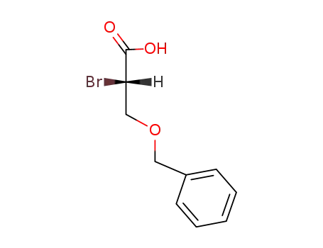 Molecular Structure of 62076-21-5 (Propanoic acid, 2-bromo-3-(phenylmethoxy)-, (S)-)