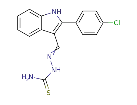 Molecular Structure of 125471-31-0 (1-<2-(p-Chlorophenyl)-3-indolylmethylene>thiosemicarbazide)