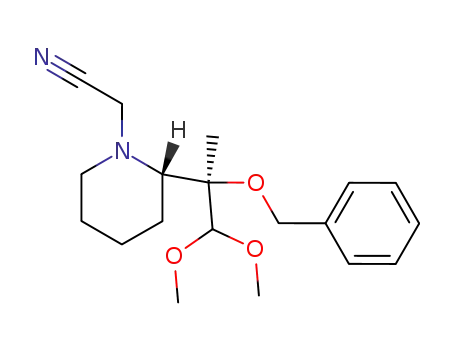 (2S)-2-<(R)-1-(benzyloxy)-1-(dimethoxymethyl)ethyl>-N-(cyanomethyl)piperidine