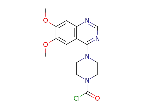 Molecular Structure of 41647-74-9 (4-(6,7-dimethoxy-4-quinazolinyl)-1-piperazinecarboxylic acid chloride)