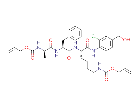 [(S)-5-[(S)-2-((R)-2-Allyloxycarbonylamino-propionylamino)-3-phenyl-propionylamino]-5-(2-chloro-4-hydroxymethyl-phenylcarbamoyl)-pentyl]-carbamic acid allyl ester