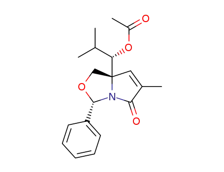Acetic acid (S)-2-methyl-1-((3S,7aR)-6-methyl-5-oxo-3-phenyl-5H-pyrrolo[1,2-c]oxazol-7a-yl)-propyl ester