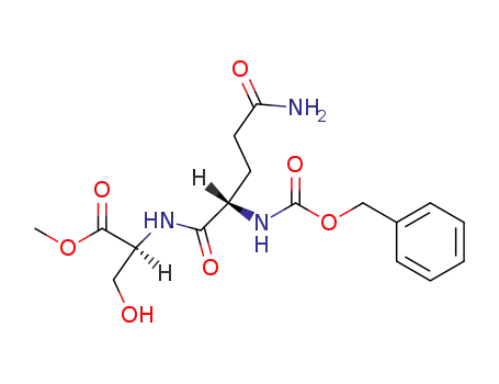 Molecular Structure of 32668-18-1 (L-Serine, N-[N-[(phenylmethoxy)carbonyl]-L-asparaginyl]-, methyl ester)
