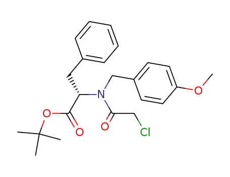 L-Phenylalanine, N-(chloroacetyl)-N-[(4-methoxyphenyl)methyl]-,
1,1-dimethylethyl ester
