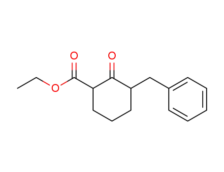 Molecular Structure of 99423-50-4 (ethyl-3-benzyl-2-oxo-cyclohexanecarboxylate)