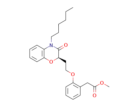 Benzeneacetic acid,
2-[2-[(2R)-4-hexyl-3,4-dihydro-3-oxo-2H-1,4-benzoxazin-2-yl]ethoxy]-,
methyl ester