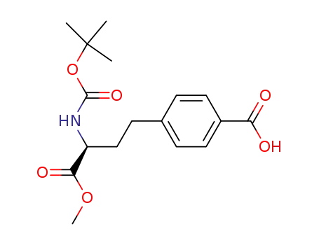 Molecular Structure of 296774-53-3 (4-(3-<i>tert</i>-butoxycarbonylamino-3-methoxycarbonyl-propyl)-benzoic acid)
