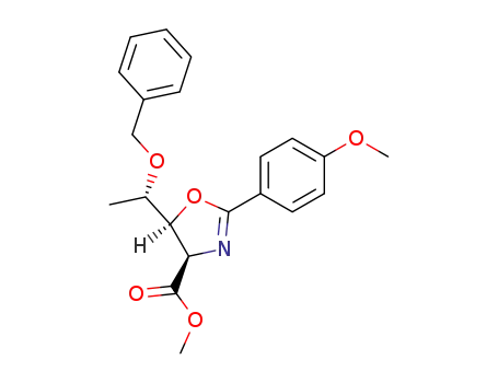 cis-(4R,5S,1'S)-5-<1'-(benzyloxy)ethyl>-4-(methoxycarbonyl)-2-(p-methoxyphenyl)-2-oxazoline