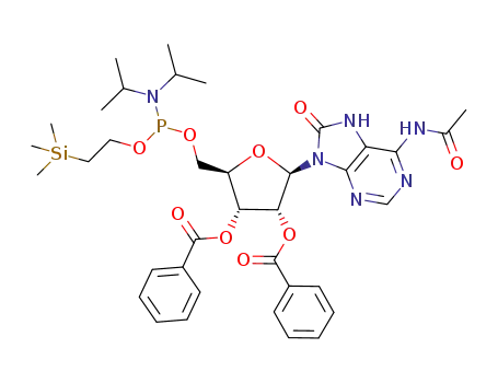 6-N-acetyl-2',3'-di-O-benzoyl-8-oxoadenosine 5'-[2-(trimethylsilyl)ethyl N,N-diisopropylphosphoramidite]