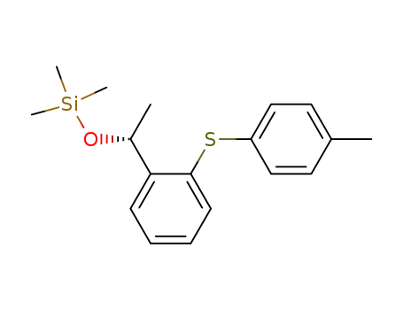 Molecular Structure of 835626-62-5 (Silane, trimethyl[(1R)-1-[2-[(4-methylphenyl)thio]phenyl]ethoxy]-)