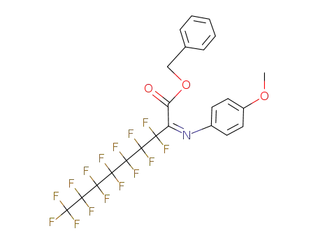 3,3,4,4,5,5,6,6,7,7,8,8,9,9,9-Pentadecafluoro-2-[(E)-4-methoxy-phenylimino]-nonanoic acid benzyl ester