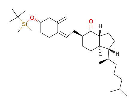 (1R,3aR,5S,7aR)-5-{2-[(S)-4-(tert-Butyl-dimethyl-silanyloxy)-2-methylene-cyclohex-(Z)-ylidene]-ethyl}-1-((R)-1,5-dimethyl-hexyl)-7a-methyl-octahydro-inden-4-one