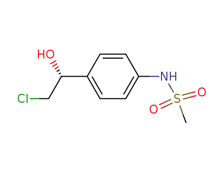 Molecular Structure of 157023-58-0 (Methanesulfonamide, N-[4-[(1R)-2-chloro-1-hydroxyethyl]phenyl]-)
