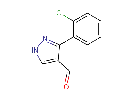 Molecular Structure of 199682-74-1 (5-(2-CHLOROPHENYL)-1H-PYRAZOLE-4-CARBALDEHYDE)