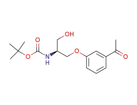 [2-(3-acetylphenoxy)-1-(hydroxymethyl)ethyl]carbamic acid tert-butyl ester