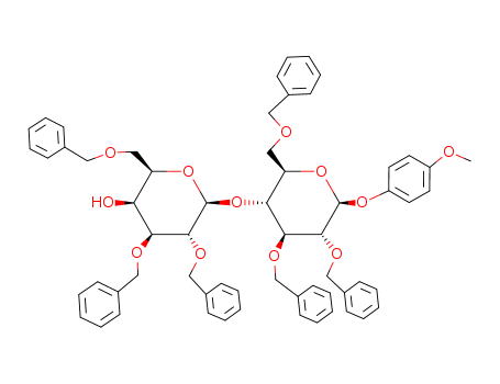 4-Methoxyphenyl 4-O-(2,3,6-Tri-O-benzyl-beta-D-galactopyranosyl)-2,3,6-tri-O-benzyl-beta-D-glucopyranoside
