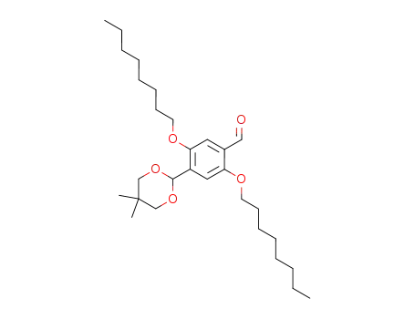 Molecular Structure of 501431-81-8 (Benzaldehyde, 4-(5,5-dimethyl-1,3-dioxan-2-yl)-2,5-bis(octyloxy)-)