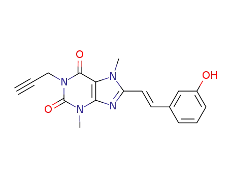 8-[(E)-2-(3-Hydroxy-phenyl)-vinyl]-3,7-dimethyl-1-prop-2-ynyl-3,7-dihydro-purine-2,6-dione