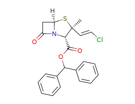 Benzhydryl (E,Z)-(2S,3S,5R)-3-(2-chloro-vinyl)-3-methyl-7-oxo-4-thia-1-aza-bicyclo[3.2.0]heptane-2-carboxylate
