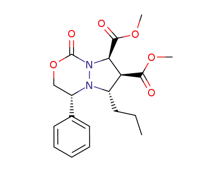 1H,6H-Pyrazolo[1,2-c][1,3,4]oxadiazine-7,8-dicarboxylic acid,
tetrahydro-1-oxo-4-phenyl-6-propyl-, dimethyl ester, (4R,6S,7S,8R)-