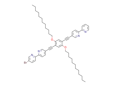 1-(2,2'-bipyridin-5-ylethynyl)-4-(2,2'-bipyridin-5-ylethynyl-5-bromo)-2,5-didodecyloxybenzene