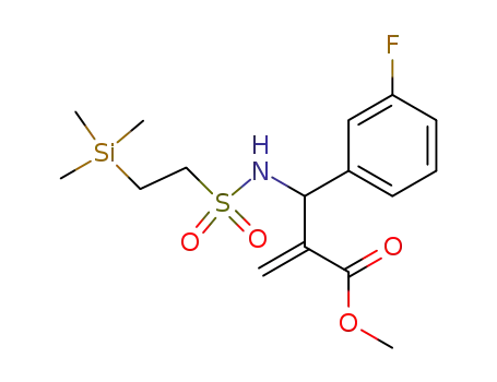 Benzenepropanoic acid,
3-fluoro-a-methylene-b-[[[2-(trimethylsilyl)ethyl]sulfonyl]amino]-, methyl
ester