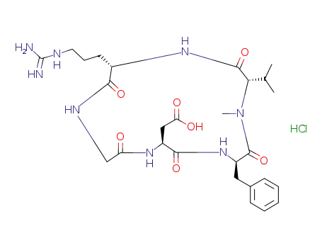 시클로(L-아르기닐글리실-L-α-아스파틸-D-페닐알라닐-N-메틸-L-발릴), 염산염(1:1)