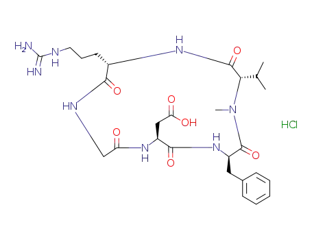 Cyclo(L-arginylglycyl-L-α-aspartyl-D-phenylalanyl-N-methyl-L-valyl), hydrochloride (1:1)