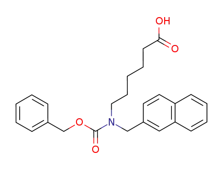 Molecular Structure of 156272-89-8 (6-<N-carbobenzoxy-N-(2-naphthylmethyl)amino>hexanoic acid)