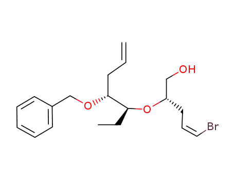 4-Penten-1-ol,
5-bromo-2-[[(1S,2R)-1-ethyl-2-(phenylmethoxy)-4-pentenyl]oxy]-,
(2S,4Z)-